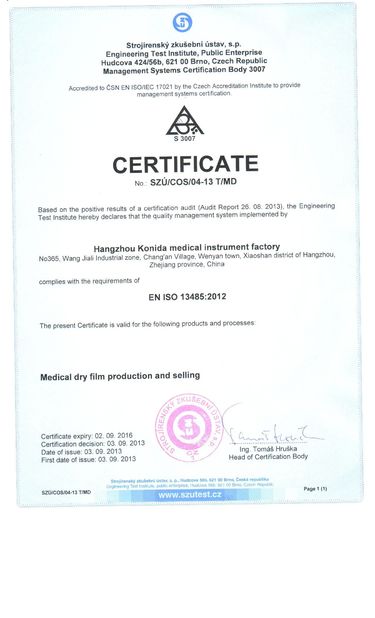 Cina Shenzhen Kenid Medical Devices CO.,LTD Certificazioni